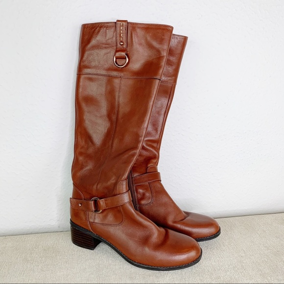 Bandolino Shoes - Bandolino Cognac Brown Leather Knee Boots H2